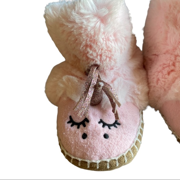Hanna Andersson Pink Unicorn Slippers Size 9-10 - Picture 2 of 11